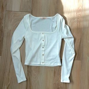 Francesca’s long sleeve square neck top Size: Small